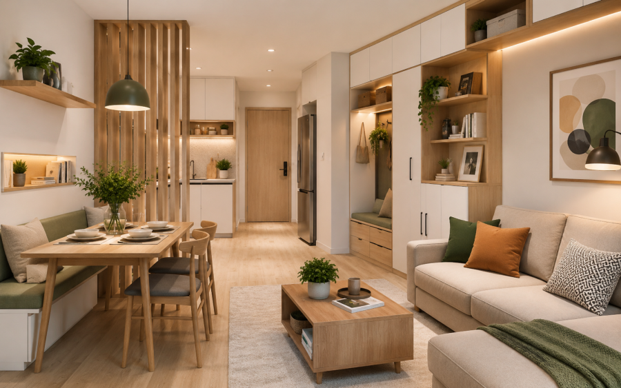 Kinh nghiệm thiết kế nội thất căn hộ đẹp, tối ưu công năng
